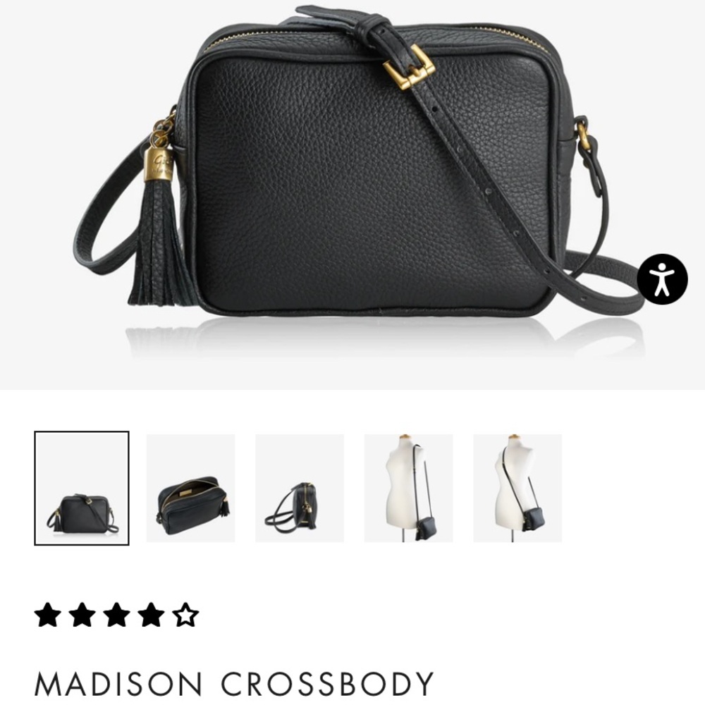 Gigi New York black leather purse